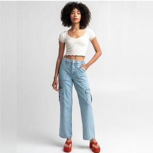 BDG Urban Outfitters High Rise Skate Cargo Elastic Waist Women's Jeans. Size 27